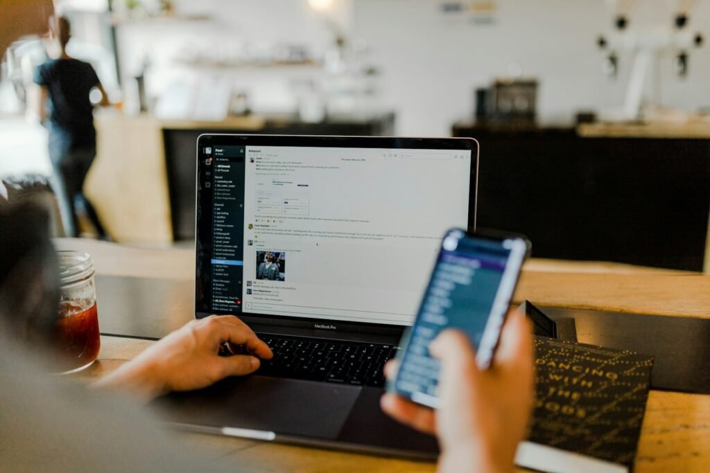 Online store product page on a laptop screen