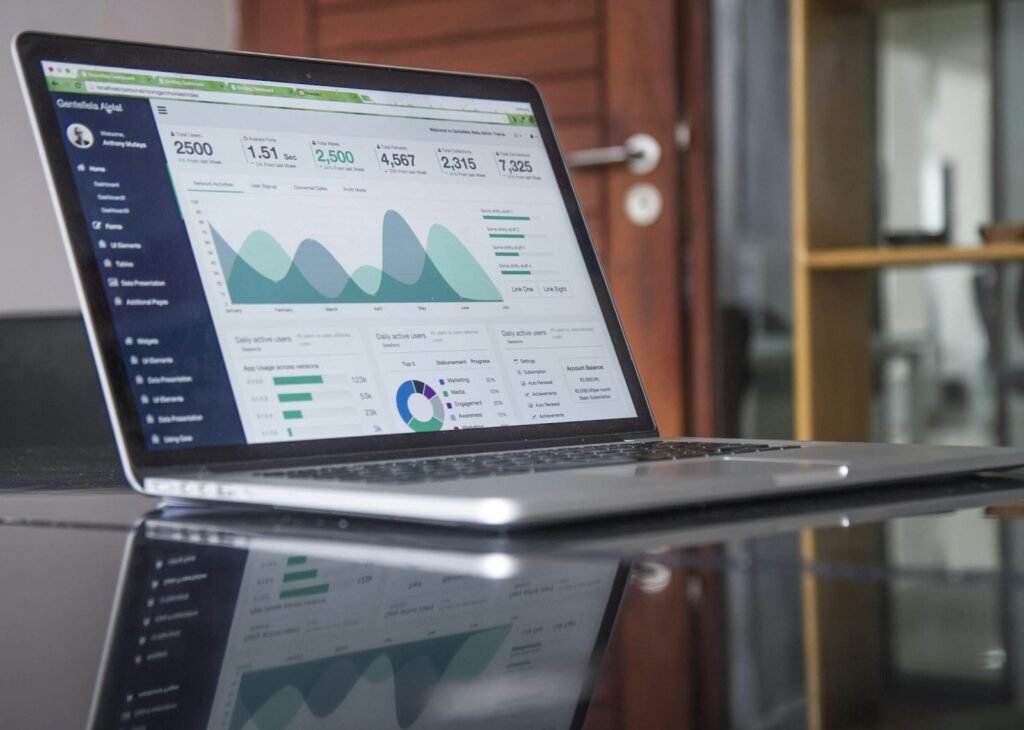 Website analytics and search performance dashboard